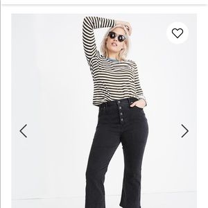 Madewell Black Cali Demi Cut Jean NWOT
